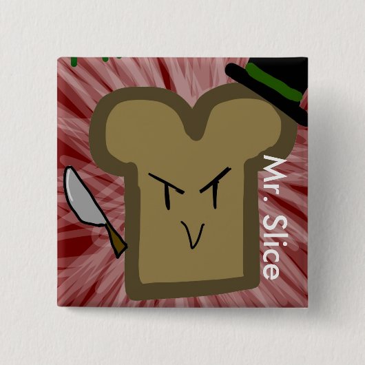 Slice Button氏 缶バッジ (正面)