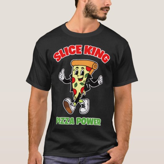 SLICE DE PIZZA CAMINANDO Tシャツ (正面)