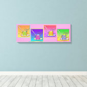 Slice of CAKE ポップ・アートの Art (long) Gallery 包まれた Can キャンバスプリント (インサイチュ (ウッドフロア))