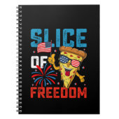 Slice Of Freedom 4th 7月ピザUSA国旗Sunglasse ノートブック (正面)