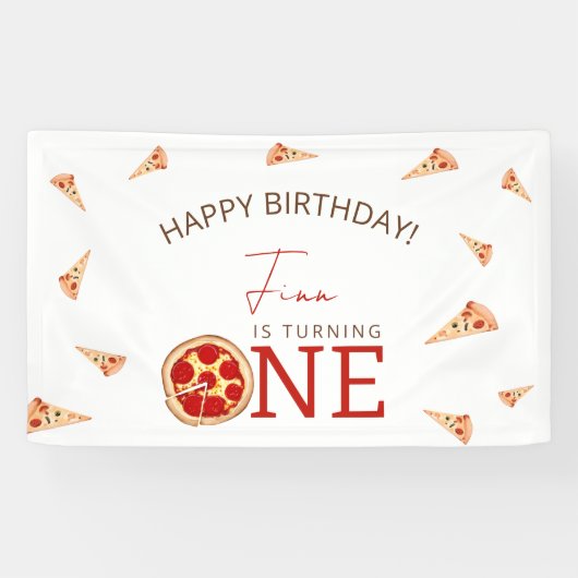 Slice Of Fun 1st Birthday 横断幕 (横)