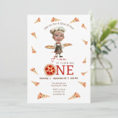 Slice Of Fun 1st Birthday Photo Invitation 招待状 (スタンド正面)