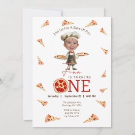 Slice Of Fun 1st Birthday Photo Invitation 招待状