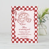 Slice of Fun  girl Birthday Invitation 招待状 (スタンド正面)