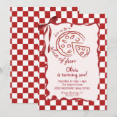 Slice of Fun  girl Birthday Invitation 招待状 (正面/裏面)