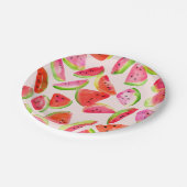 Slice of Summer Watermelon Paper Plates ペーパープレート (アングル)