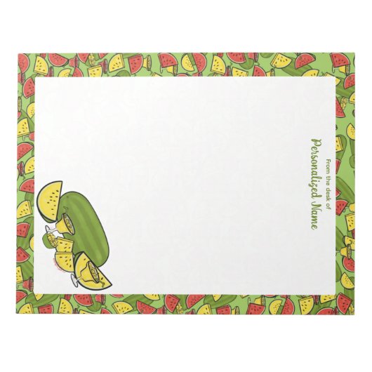 Slice of Sunshine Framed Yellow Unline Notepad ノートパッド (正面)