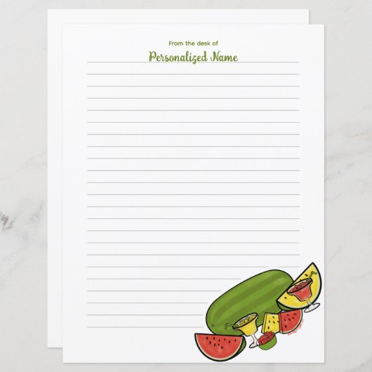 Slice of Sunshine Red & Yellow Lined紙 (正面/裏面)