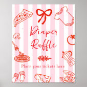 Slice Slice Baby Diaper Raffle Baby Shower ポスター (正面)