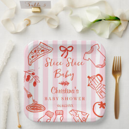 Slice Slice Baby Italian Baby Shower Paper Plate ペーパープレート