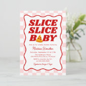 Slice Slice Baby Italian Pizza Baby Shower 招待状 (スタンド正面)