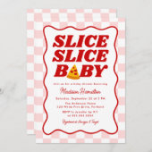 Slice Slice Baby Italian Pizza Baby Shower 招待状 (正面/裏面)