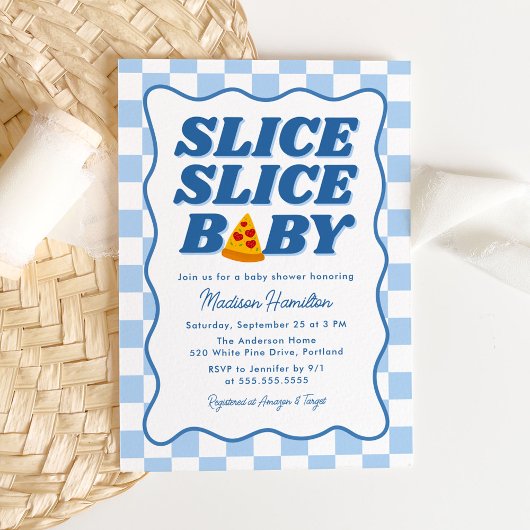 Slice Slice Baby Italian Pizza Baby Shower 招待状