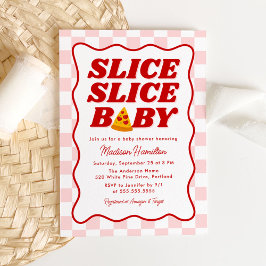 Slice Slice Baby Italian Pizza Baby Shower 招待状