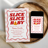 Slice Slice Baby Italian Pizza Baby Shower 招待状