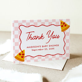 Slice Slice Baby Pizza Baby Shower サンキューカード
