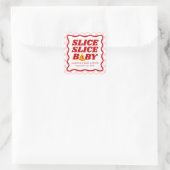 Slice Slice Baby Pizza Baby Shower スクエアシール (バッグ)