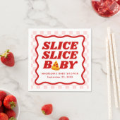 Slice Slice Baby Pizza Baby Shower スタンダードカクテルナプキン (インサイチュ)