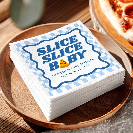 Slice Slice Baby Pizza Baby Shower スタンダードカクテルナプキン