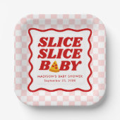 Slice Slice Baby Pizza Baby Shower ペーパープレート (正面)