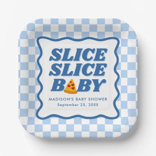 Slice Slice Baby Pizza Baby Shower ペーパープレート (正面)