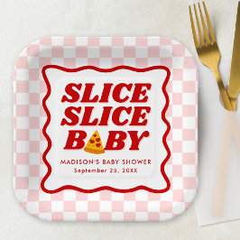 Slice Slice Baby Pizza Baby Shower ペーパープレート