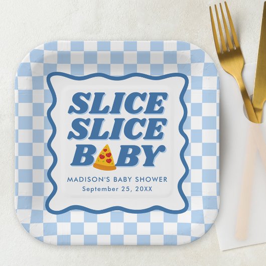 Slice Slice Baby Pizza Baby Shower ペーパープレート