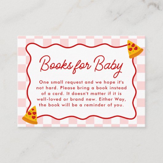 Slice Slice Baby Pizza Baby Shower Books for Baby エンクロージャーカード (正面)