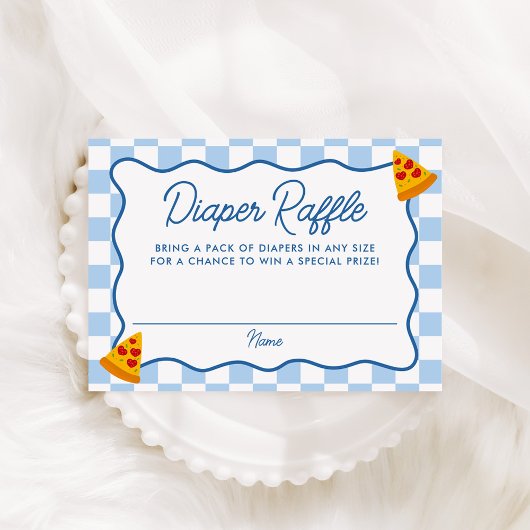 Slice Slice Baby Pizza Baby Shower Diaper Raffle エンクロージャーカード