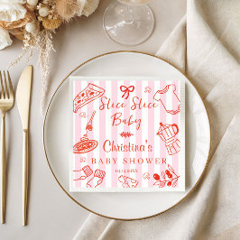 Slice Slice Baby Pizza & Baby Shower Paper Napkin スタンダードランチョンナプキン