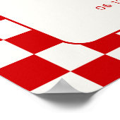 Slice Slice Baby Pizza Baby Shower Welcome ポスター (角)