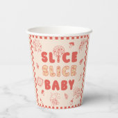Slice Slice Baby Pizza Hand Drawn Baby Shower 紙コップ (裏面)