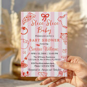 Slice Slice Baby Pizza Shower Invitation 招待状