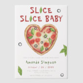 Slice, Slice Baby - Watercolor baby shower ベラム紙招待状 (正面)