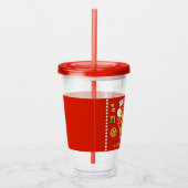 Slice Slice Cheesy Baby Pizza 1st Birthday アクリルタンブラー (右)