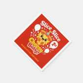 Slice Slice Cheesy Baby Pizza 1st Birthday スタンダードカクテルナプキン (角)