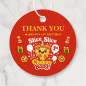 Slice Slice Cheesy Baby Pizza 1st Birthday フェイバータグ (裏面)
