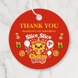 Slice Slice Cheesy Baby Pizza 1st Birthday フェイバータグ