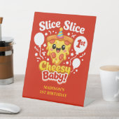 Slice Slice Cheesy Baby Pizza 1st Birthday 台座サイン (インサイチュ)