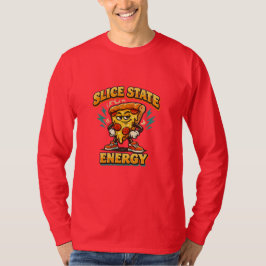 Slice State Energy Retro Pizza Lover Funny Graphic Tシャツ