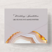 Sliced Agate Abstract Wedding  オールインワン招待状 (裏面)