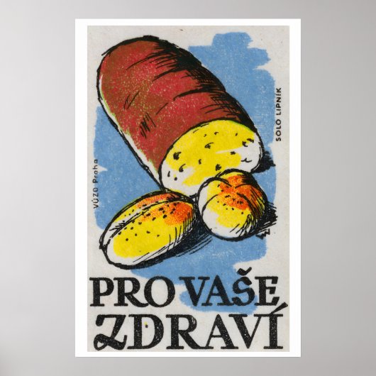 Sliced Bread - Matchbox Print - Czech Wall Art ポスター (正面)