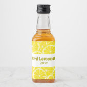 Sliced Lemons Design Bottle Label リキュールボトルラベル (正面)