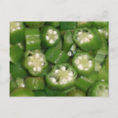 Sliced Okra Postcard ポストカード (正面)
