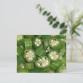 Sliced Okra Postcard ポストカード (スタンド正面)