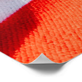 Sliced watermelon on white paper ポスター (角)