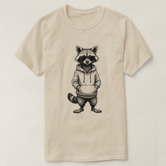 Slick Raccoonイースターシャツ:男の子と男のクールT Tシャツ (デザイン正面)