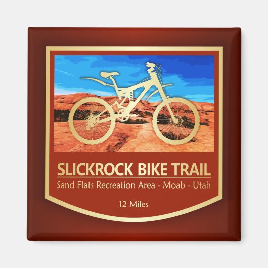 Slickrockバイクリートラック(bike2) マグネット (正面)