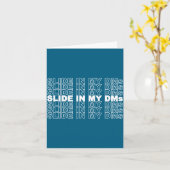 Slide In Into My Dms Funny Jersey Shore Quote Soci カード (黄色い花)