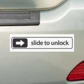 slide to unlock – auto sticker – aufkleber バンパーステッカー (車上)